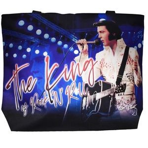 Elvis Presley blue bag purse tote The King white jumpsuit